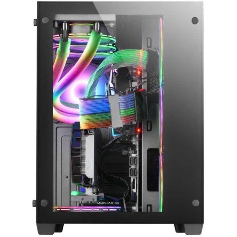 Mars Gaming MCV3, Torre Gaming Custom XXL E-ATX, Finestra Vetro Temperato Frontale e Laterale, Struttura Modulare Doppia Camera, Nero Mars Gaming MCV3, Torre Gaming Custom XXL E-ATX, Finestra Vetro Temperato Frontale e Laterale, Struttura Modulare Doppia Camera, Nero