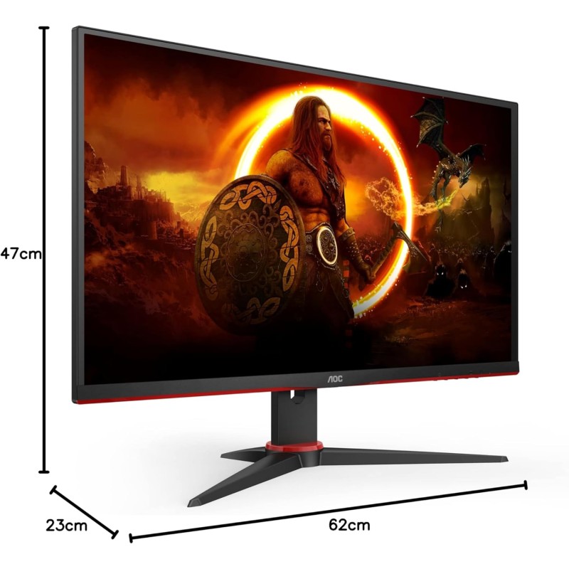 AOC Gaming 27G2ZNE Monitor Full HD da 27 pollici, 240 Hz, MPRT da 1 ms, FreeSync Prem, 1920x1080, HDMI 1.4, DisplayPort 1.2 nero/rosso, 27 pollice FHD , Supporto fisso - 27" FHD AOC Gaming 27G2ZNE Monitor Full HD da 27 pollici, 240 Hz, MPRT da 1 ms, FreeSync Prem, 1920x1080, HDMI 1.4, DisplayPort 1.2 nero/rosso, 27 pollice FHD , Supporto fisso - 27" FHD