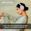 Sony WH-CH720N | Cuffie Wireless con Noise Cancelling, Connessione Multipoint, Fino a 35 ore di durata della batteria e Ricarica Rapida - Bianco - Bianco