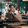 Sony WH-CH720N | Cuffie Wireless con Noise Cancelling, Connessione Multipoint, Fino a 35 ore di durata della batteria e Ricarica Rapida - Bianco - Bianco