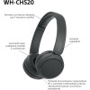 Sony WH-CH520 | Cuffie Wireless, Connessione Multipoint, con Microfono, Fino a 50 ore di durata della batteria con Ricarica rapida - Nero - NERO