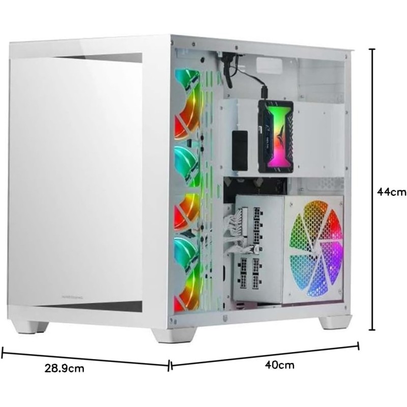 Mars Gaming MCV4, Torre Gaming Custom XXL E-ATX, Finestra Vetro Temperato Frontale e Laterale Senza Cornice, Struttura Modulare Doppia Camera, Bianco Mars Gaming MCV4, Torre Gaming Custom XXL E-ATX, Finestra Vetro Temperato Frontale e Laterale Senza Cornice, Struttura Modulare Doppia Camera, Bianco