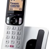 Panasonic KX-TGC250JTS Telefono Cordless Digitale, Unità Base e Ricevitore Singolo, ID Chiamante, Blocco Chiamate Indesiderate, Vivavoce, Modalità Eco One Touch, Sveglia Evoluta, Display LCD, Argento - Argento
