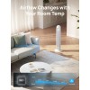 Dreo Ventilatore a Torre Smart Silenzioso, Potente 7.6 m/s, Ventilatori a Colonna con Telecomando, 4 Modalità, 4 Velocità, Oscillazione a 90°, Timer da 1 a 8 ore, Schermo LED, Compatibile con Alexa - Bianco
