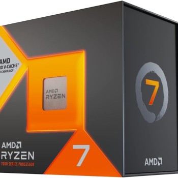 Processore AMD Ryzen 7 7800X3D con 3D V Cache technology (scheda grafica integrata Radeon, 8 cores/16 threads, 120W TDP, AM5 Socket, 104MB cache, Boost di Frequenza fino a 5.0 GHz max, senza ventole)