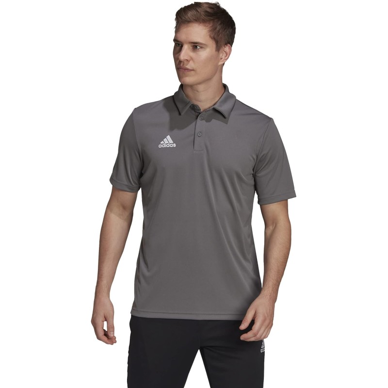 adidas Entrada 22 Polo Shirt Maglietta Uomo (Pacco da 1) - L Lungo Team Grey Four