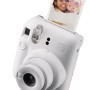 Fujifilm instax mini 12 Clay White - Macchina Fotografica Istantanea, Specchietto Selfie e Modalità Close Up, Esposizione Automatica, Design Pop, Dimensioni Stampa 86 mm x 54 mm - Clay White