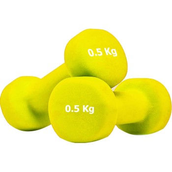 Manubri O Manubrio in Neoprene da Palestra E Home Gym Antiscivolo da 0.5 a 6 kg Coppia O Singolo - 2 x 0.5 kg