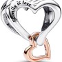 PANDORA Moments - Charm bicolori in argento sterling e placcati in oro rosa 14k