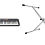 Yamaha Digital Keyboard PSR-F52, Tastiera Digitale Compatta per Principianti con 61 Tasti, 144 Voci Strumentali e 158 Stili di Accompagnamento & FX F900522 Stand per Tastiera Grigio Argento