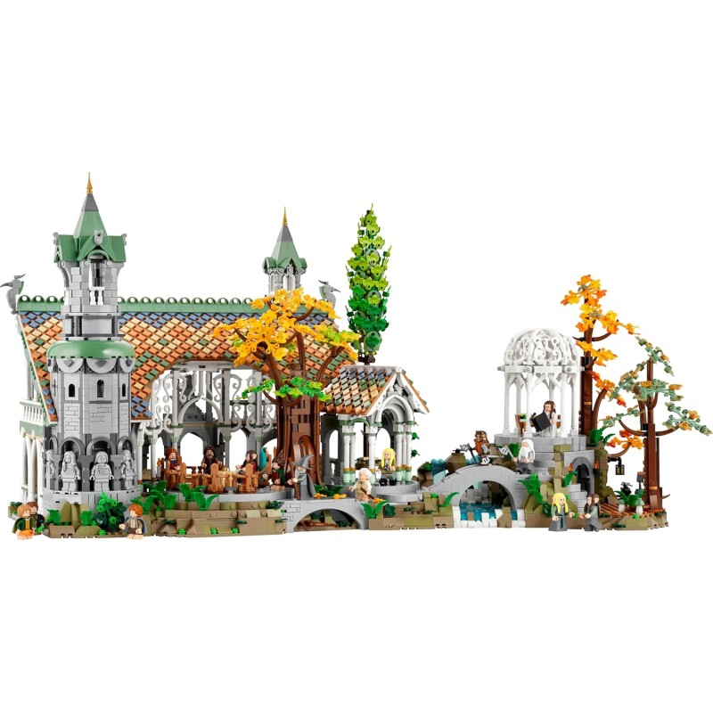 LEGO 10316 Icons Il Signore degli Anelli: Gran Burrone, Costruisci ed Esponi la Valle della Terra di Mezzo, Grande Set Immersivo per Adulti, 15 Minifigure come Frodo e Bilbo Baggins (Esclusiva Amazon)