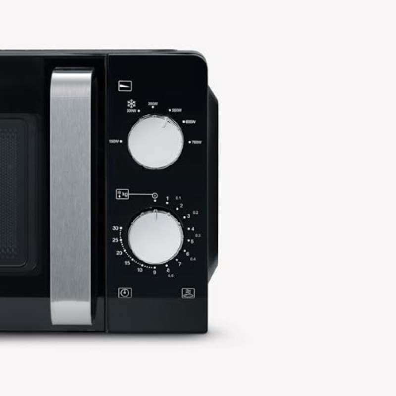 SEVERIN Microonde Solo, forno a microonde per scongelare e riscaldare, forno a microonde con piatto girevole per una distribuzione uniforme del calore, nero, MW 7886