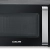 SEVERIN Microonde Solo, forno a microonde per scongelare e riscaldare, forno a microonde con piatto girevole per una distribuzione uniforme del calore, nero, MW 7886