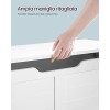 VASAGLE Cassapanca, Panca Portaoggetti, Pouf Organizzatore con 2 Cerniere di Sicurezza, Scarpiera, 40 x 80 x 46 cm, Corridoio, Camera da Letto, Soggiorno, Bianco Nuvola LSB063T14 - 80l cm Bianco Nuvola