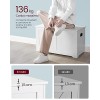 VASAGLE Cassapanca, Panca Portaoggetti, Pouf Organizzatore con 2 Cerniere di Sicurezza, Scarpiera, 40 x 80 x 46 cm, Corridoio, Camera da Letto, Soggiorno, Bianco Nuvola LSB063T14 - 80l cm Bianco Nuvola