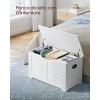 VASAGLE Cassapanca, Panca Portaoggetti, Pouf Organizzatore con 2 Cerniere di Sicurezza, Scarpiera, 40 x 80 x 46 cm, Corridoio, Camera da Letto, Soggiorno, Bianco Nuvola LSB063T14 - 80l cm Bianco Nuvola
