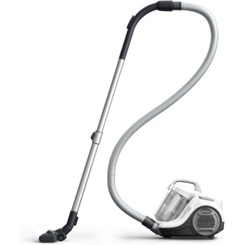 Rowenta Swift Power Cyclonic RO2917 Bagless Towing Vacuum Cleaner, 900 W Power, Silent Motor, Easy Clean Tank, White/Grey