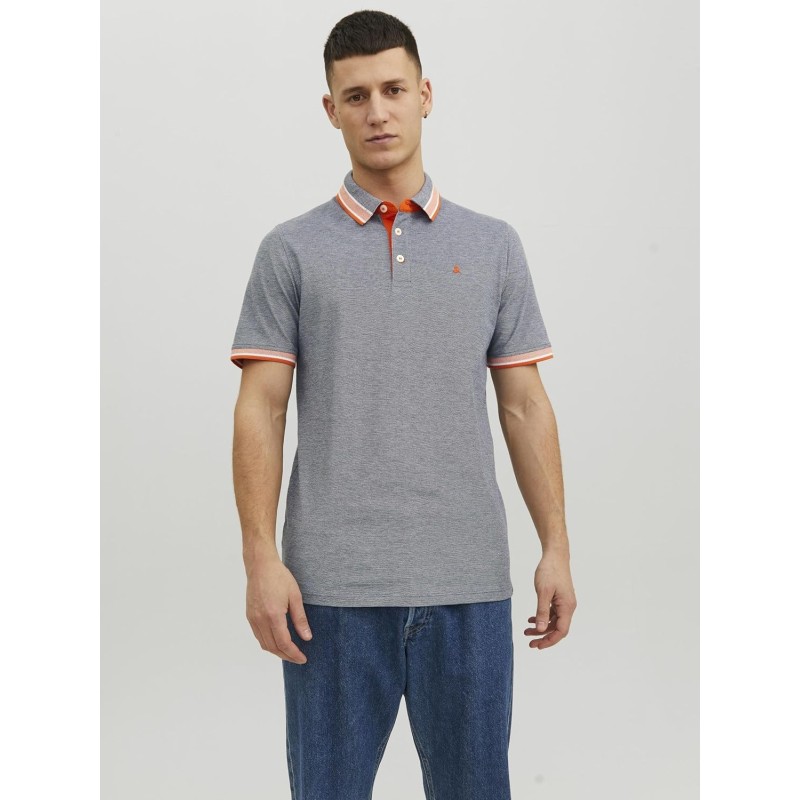 JACK & JONES Polo Plain Shirt Collar Polo - XS Grigio JACK & JONES Polo Plain Shirt Collar Polo - XS Grigio