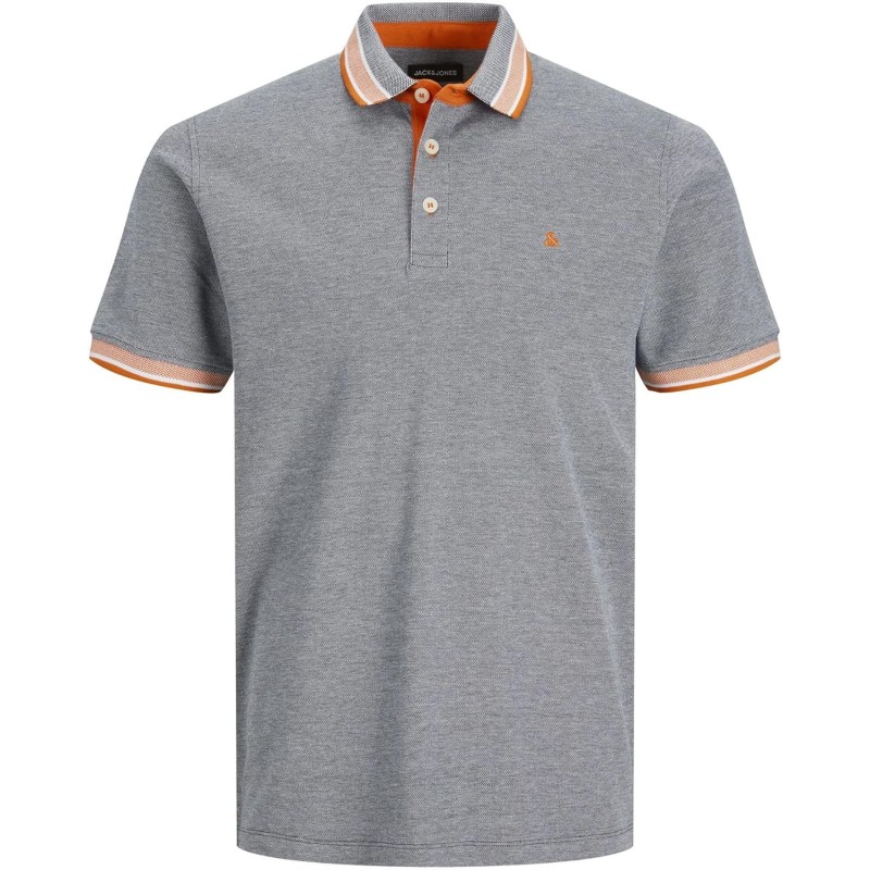 JACK & JONES Polo Plain Shirt Collar Polo - XS Grigio JACK & JONES Polo Plain Shirt Collar Polo - XS Grigio