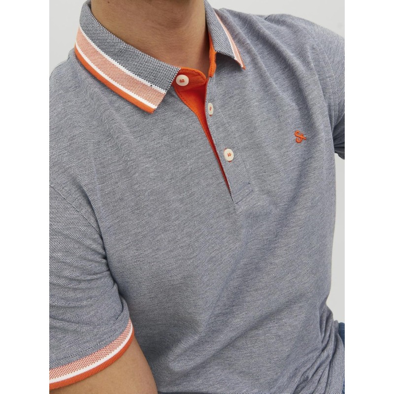 JACK & JONES Polo Plain Shirt Collar Polo - XS Grigio JACK & JONES Polo Plain Shirt Collar Polo - XS Grigio