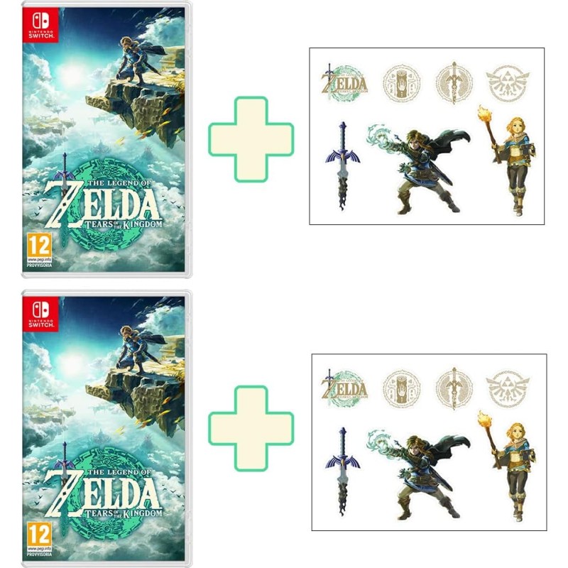 Nintendo Bundle 2 Legend of Zelda: Tears of the Kingdom + 2 Stickers Nintendo Bundle 2 Legend of Zelda: Tears of the Kingdom + 2 Stickers
