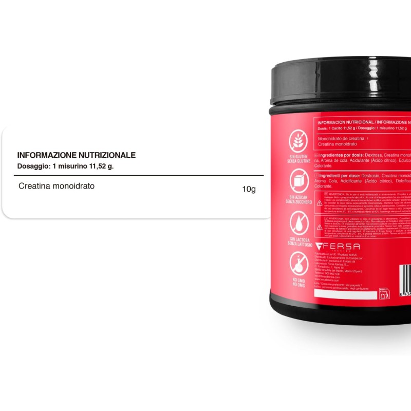 Healthy Fusion Creatina Monoidrata | Creatina Pura microfiltrata | Favorisce la crescita muscolare e migliora la resistenza fisica | Elevata solubilità | Formato in polvere, gusto di Anguria 300gr Healthy Fusion Creatina Monoidrata | Creatina Pura microfiltrata | Favorisce la crescita muscolare e migliora la resistenza fisica | Elevata solubilità | Formato in polvere, gusto di Anguria 300gr