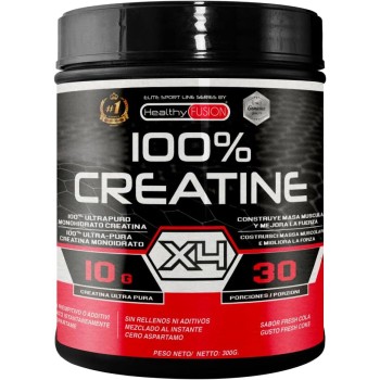 Healthy Fusion Creatina Monoidrata | Creatina Pura microfiltrata | Favorisce la crescita muscolare e migliora la resistenza fisica | Elevata solubilità | Formato in polvere, gusto di Anguria 300gr
