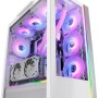 Mars Gaming MC-ULTRA, Torre Gaming Custom E-ATX XXL, Doppia Striscia LED ARGB, Doppia Finestra Vetro Temperato, Doppia Struttura Camera Verticale, Bianco