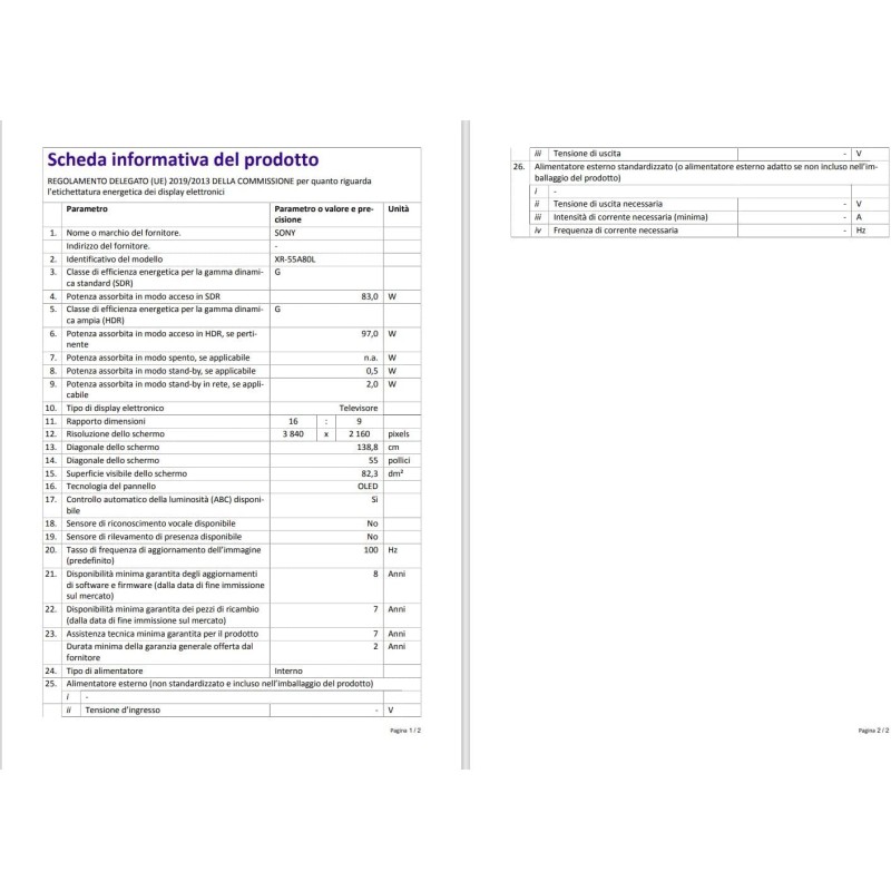 Sony BRAVIA XR | XR-55A80L | OLED | 4K HDR | Google TV | ECO PACK | BRAVIA CORE | Perfect for PlayStation5 | Metal Flush Surface Design - 55 Inch Sony BRAVIA XR | XR-55A80L | OLED | 4K HDR | Google TV | ECO PACK | BRAVIA CORE | Perfect for PlayStation5 | Metal Flush Surface Design - 55 Inch