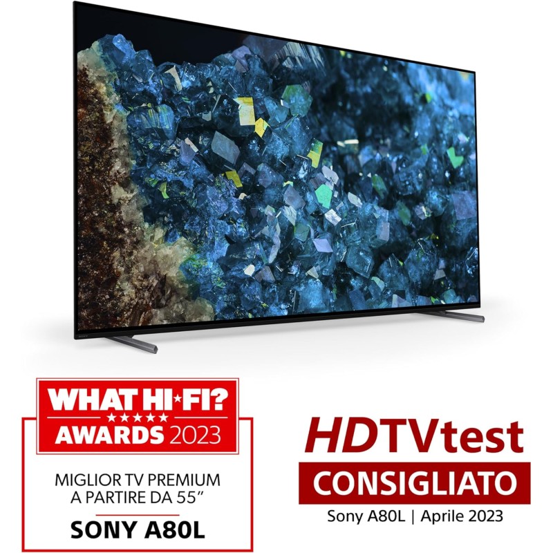 Sony BRAVIA XR | XR-55A80L | OLED | 4K HDR | Google TV | ECO PACK | BRAVIA CORE | Perfect for PlayStation5 | Metal Flush Surface Design - 55 Inch Sony BRAVIA XR | XR-55A80L | OLED | 4K HDR | Google TV | ECO PACK | BRAVIA CORE | Perfect for PlayStation5 | Metal Flush Surface Design - 55 Inch