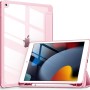 DTTOCASE - Custodia per iPad di 9a/8a/7a generazione da 10,2" (2021/2020/2019), retro trasparente, cover antiurto in TPU [supporto per matita integrato, supporto auto sleep/wake] per iPad 10.2, rosa - rosa