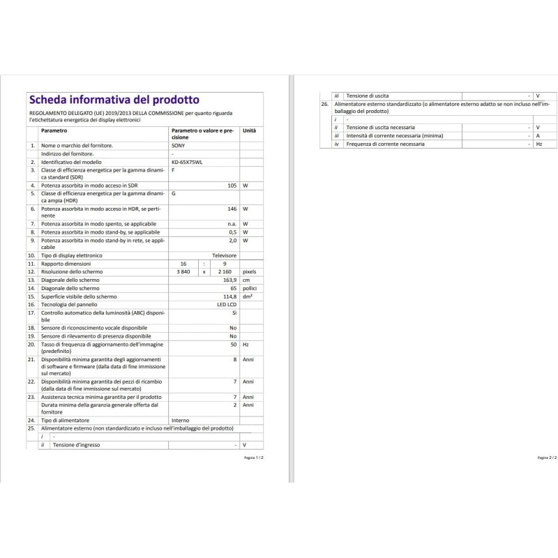 Sony BRAVIA,KD-65X75WL,LED,4K HDR,Google TV,ECO PACK,BRAVIA CORE,Narrow Bezel Design,Nero - 65 Inch