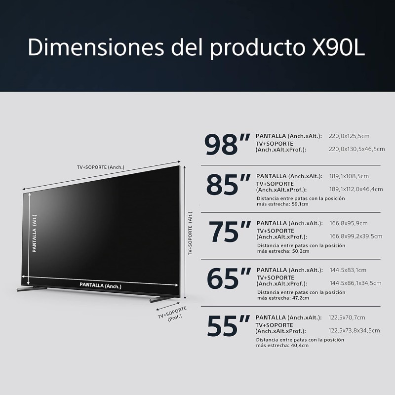 Sony BRAVIA XR, XR-55X90L, Full Array LED, 4K HDR, Google TV, ECO PACK, BRAVIA CORE, Ottimo per PlayStation 5, Aluminium Seamless Edge Design, Grigio Scuro - 55" Sony BRAVIA XR, XR-55X90L, Full Array LED, 4K HDR, Google TV, ECO PACK, BRAVIA CORE, Ottimo per PlayStation 5, Aluminium Seamless Edge Design, Grigio Scuro - 55"