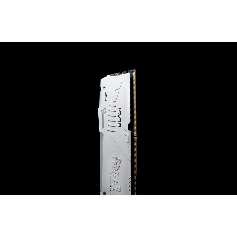 Kingston FURY Beast Bianco RGB XMP 32GB 5600MT/s DDR5 CL40 DIMM Memoria Gaming per Computer Fissi Single Module - KF556C40BWA-32 - 32GB Bianco