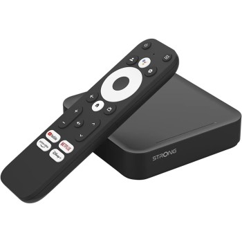 STRONG - Streaming Box Android TV 4K UHD - Leap-S3 - Chromecast integrato - Compatibile con Google Voice Assistant - Dolby Atmos e Dolby Vision - Facile da installare - Nero