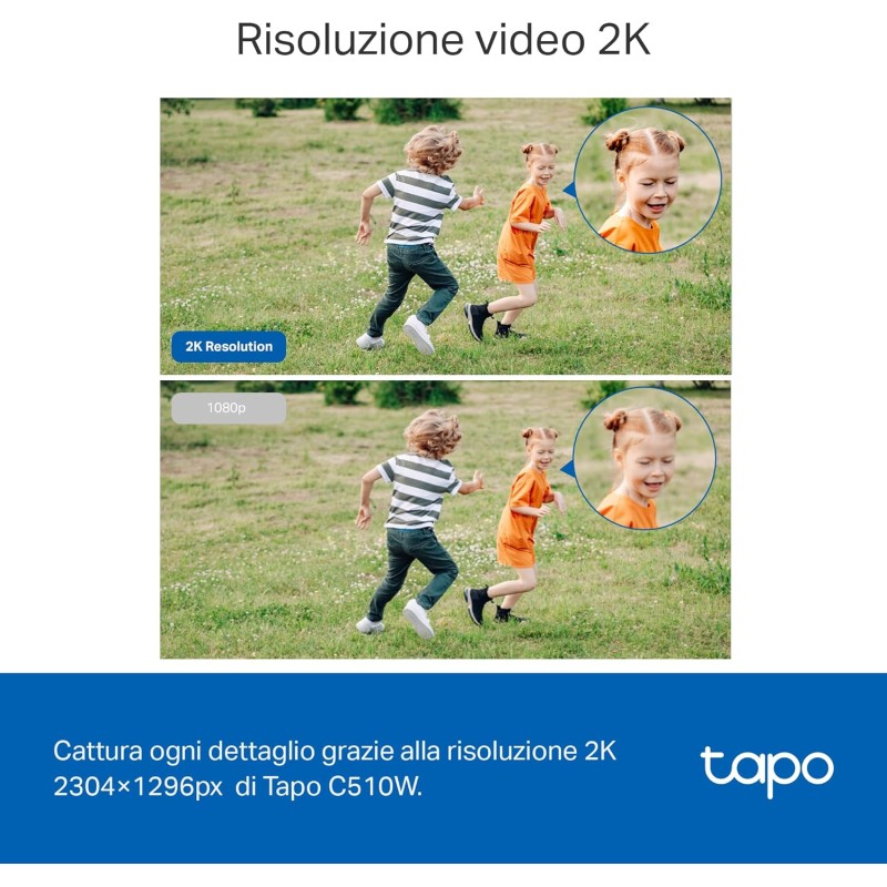 Tapo C510W Telecamera WiFi da esterno 2K 3MP, visione a 360°, visione notturna a colori, telecamera di sorveglianza IP, sensore di movimento, impermeabile IP65, audio bidirezionale, Alexa Tapo C510W Telecamera WiFi da esterno 2K 3MP, visione a 360°, visione notturna a colori, telecamera di sorveglianza IP, sensore di movimento, impermeabile IP65, audio bidirezionale, Alexa