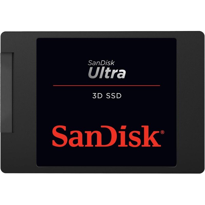 SanDisk Ultra 3D 4TB SSD Interno, SATA 2.5", ultra veloce fino a 560 MB/s, SATA III 6GB/s, 3D NAND Technologia, Tecnologia nCache 2.0, Resistente agli urti - 4TB