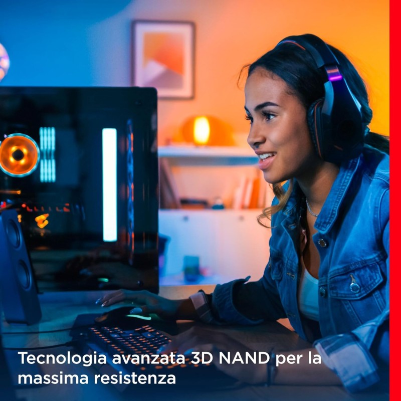 SanDisk Ultra 3D 4TB SSD Interno, SATA 2.5", ultra veloce fino a 560 MB/s, SATA III 6GB/s, 3D NAND Technologia, Tecnologia nCache 2.0, Resistente agli urti - 4TB