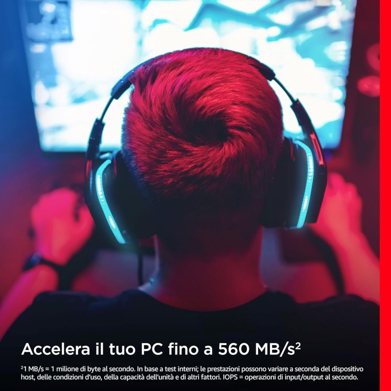 SanDisk Ultra 3D 4TB SSD Interno, SATA 2.5", ultra veloce fino a 560 MB/s, SATA III 6GB/s, 3D NAND Technologia, Tecnologia nCache 2.0, Resistente agli urti - 4TB