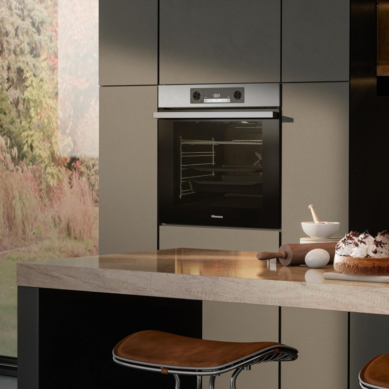 Hisense O65226AXS, Forno Elettrico da Incasso, Multifunzione Termoventilato con Vapore, Capienza XXL 77L, Pulizia AcquaClean, 13 Funzioni di Cottura (Pizza 300°C e AirFry), Inox Anti-impronta - Inox Hisense O65226AXS, Forno Elettrico da Incasso, Multifunzione Termoventilato con Vapore, Capienza XXL 77L, Pulizia AcquaClean, 13 Funzioni di Cottura (Pizza 300°C e AirFry), Inox Anti-impronta - Inox