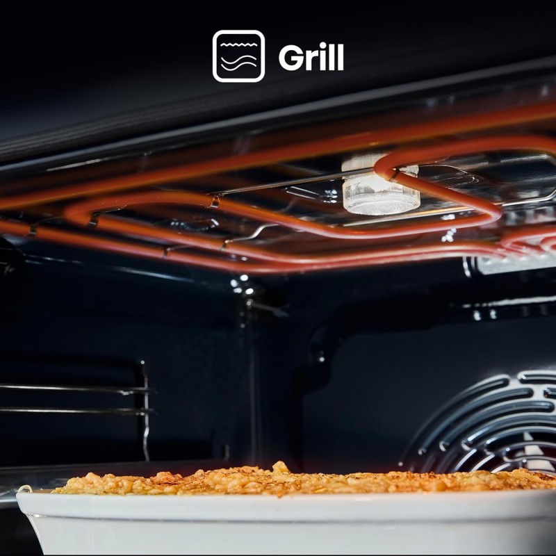 Hisense O65226AXS, Forno Elettrico da Incasso, Multifunzione Termoventilato con Vapore, Capienza XXL 77L, Pulizia AcquaClean, 13 Funzioni di Cottura (Pizza 300°C e AirFry), Inox Anti-impronta - Inox Hisense O65226AXS, Forno Elettrico da Incasso, Multifunzione Termoventilato con Vapore, Capienza XXL 77L, Pulizia AcquaClean, 13 Funzioni di Cottura (Pizza 300°C e AirFry), Inox Anti-impronta - Inox