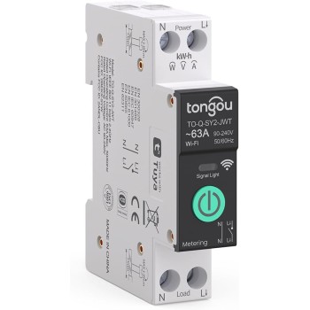 TONGOU SY2 JWT | WLAN Interruttore Relè intelligente | Misurazione della potenza | Automazione domestica | TUYA App Hub non richiesto | Controllo wireless dell'illuminazione e degli elettrodomestici​