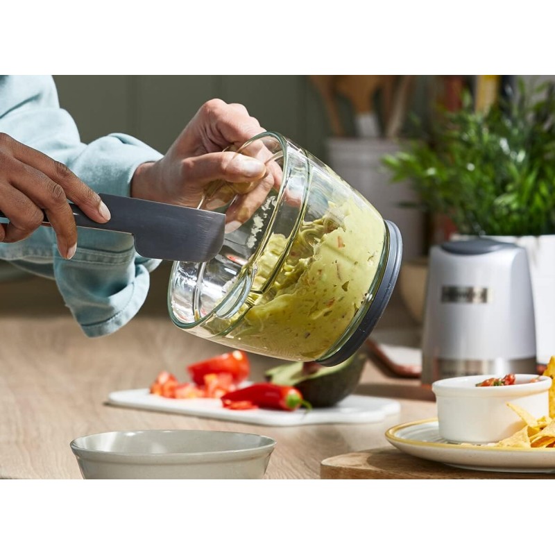 Kenwood EasyChop+ CHP62.400SI, Tritatutto con Sistema di Lame Quad Blade in Acciaio Inox, Sistema di Controllo, Tritaghiaccio, Ciotola in Vetro da 600ml, Lavabile in Lavastoviglie, 500W, Silver Kenwood EasyChop+ CHP62.400SI, Tritatutto con Sistema di Lame Quad Blade in Acciaio Inox, Sistema di Controllo, Tritaghiaccio, Ciotola in Vetro da 600ml, Lavabile in Lavastoviglie, 500W, Silver