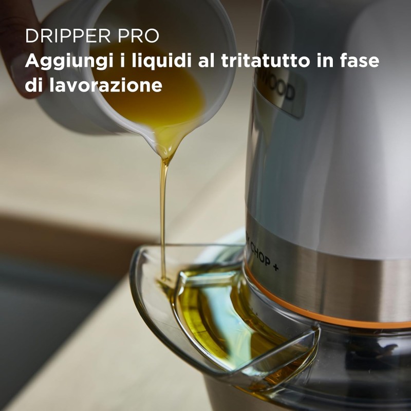 Kenwood EasyChop+ CHP62.400SI, Tritatutto con Sistema di Lame Quad Blade in Acciaio Inox, Sistema di Controllo, Tritaghiaccio, Ciotola in Vetro da 600ml, Lavabile in Lavastoviglie, 500W, Silver Kenwood EasyChop+ CHP62.400SI, Tritatutto con Sistema di Lame Quad Blade in Acciaio Inox, Sistema di Controllo, Tritaghiaccio, Ciotola in Vetro da 600ml, Lavabile in Lavastoviglie, 500W, Silver