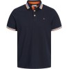 JACK & JONES Polo Plain Shirt Collar Polo - L Nero - Grigio - Arancione JACK & JONES Polo Plain Shirt Collar Polo - L Nero - Grigio - Arancione