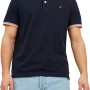 JACK & JONES Polo Plain Shirt Collar Polo - S Nero - Grigio - Arancione
