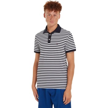Tommy Hilfiger Uomo Maglietta Polo Maniche Corte 1985 Slim Fit - S Blu (Desert Sky/White)