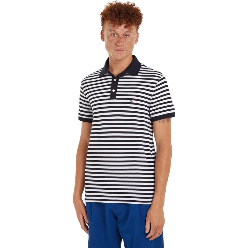 Tommy Hilfiger Uomo Maglietta Polo Maniche Corte 1985 Slim Fit - 3XL Blu (Desert Sky/White) Tommy Hilfiger Uomo Maglietta Polo Maniche Corte 1985 Slim Fit - 3XL Blu (Desert Sky/White)