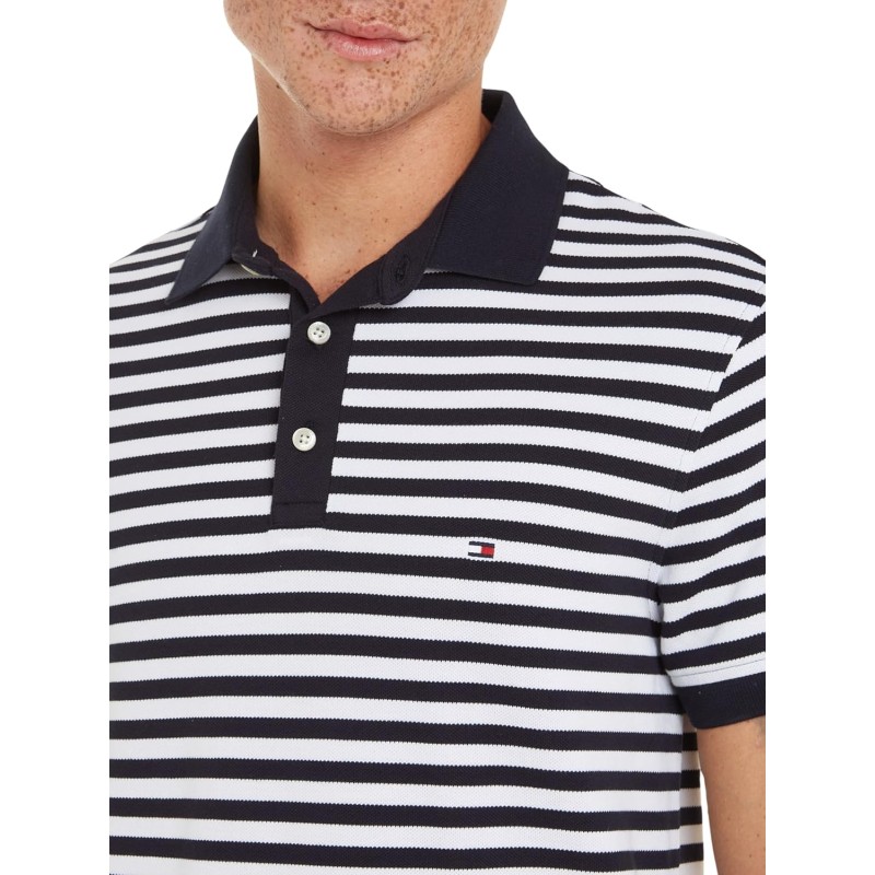 Tommy Hilfiger Uomo Maglietta Polo Maniche Corte 1985 Slim Fit - L Blu (Desert Sky/White) Tommy Hilfiger Uomo Maglietta Polo Maniche Corte 1985 Slim Fit - L Blu (Desert Sky/White)