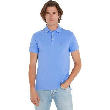 Tommy Hilfiger Uomo Maglietta Polo Maniche Corte 1985 Slim Fit - XL Blu (Blue Spell)
